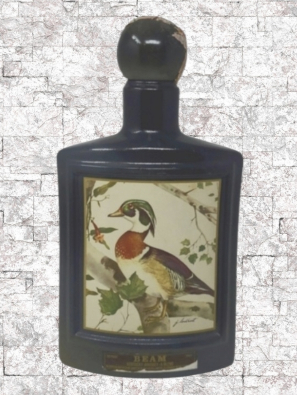 JIM BEAM KENTUCKY WHISKEY DECANTER THE WOOD DUCK BY J. LOCKHART - EMPTY